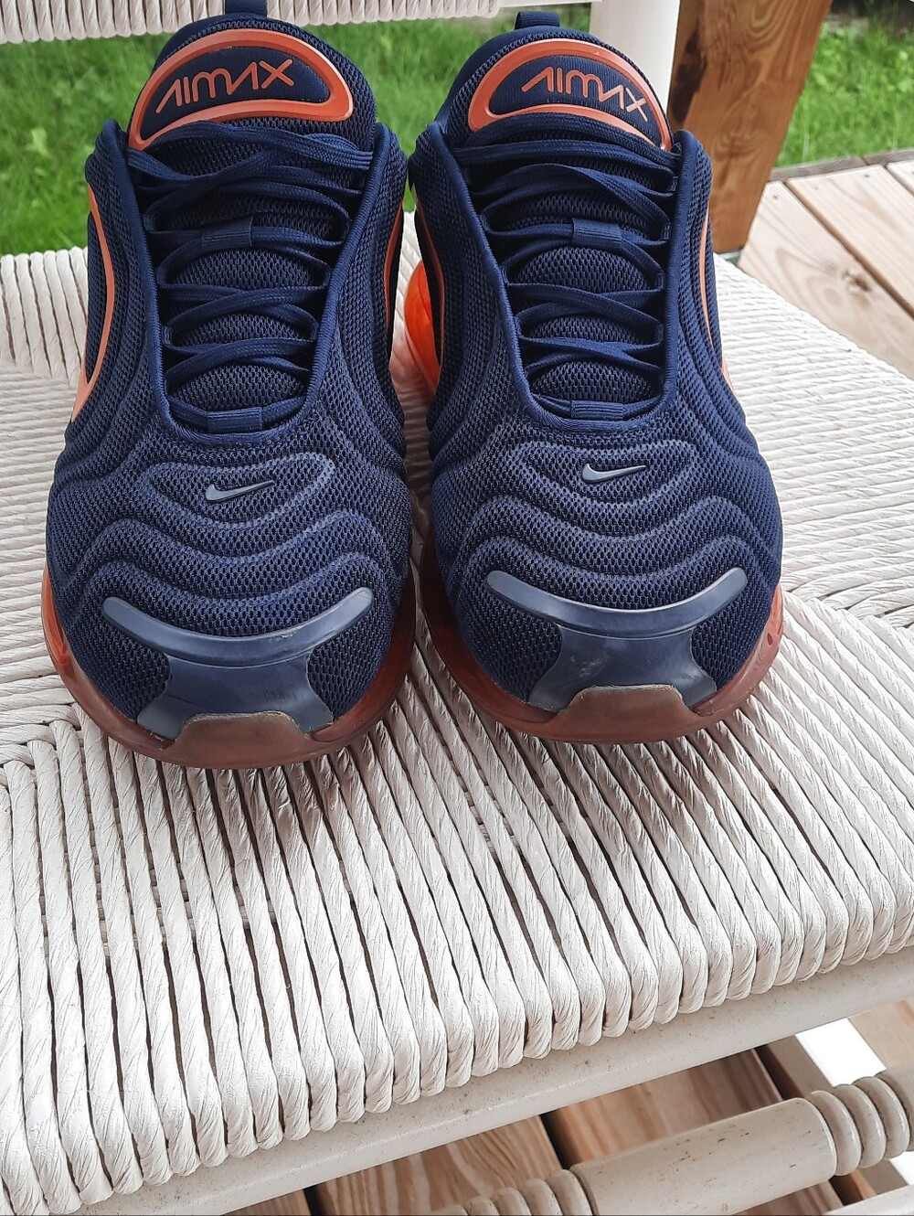 Nike Air Max 720 Mens Blue And Orange Running Shoes Size 13 - Picture 6 of 9